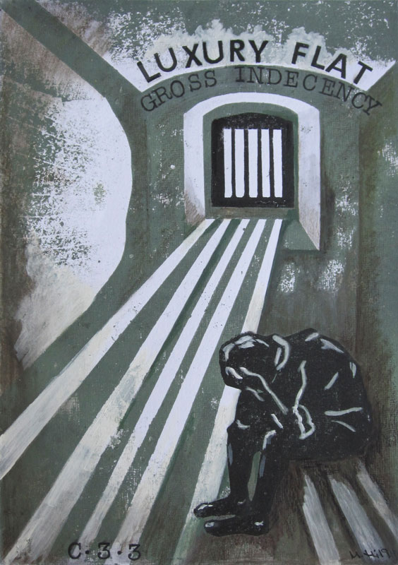 Luxury Flat C.3.3 Hunched figure sitting in a cell